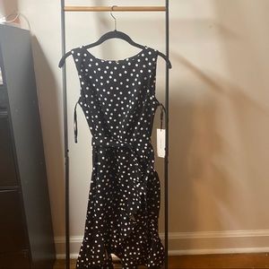 Calvin Klein Polka Dot Tulip Hem Dress Size 4